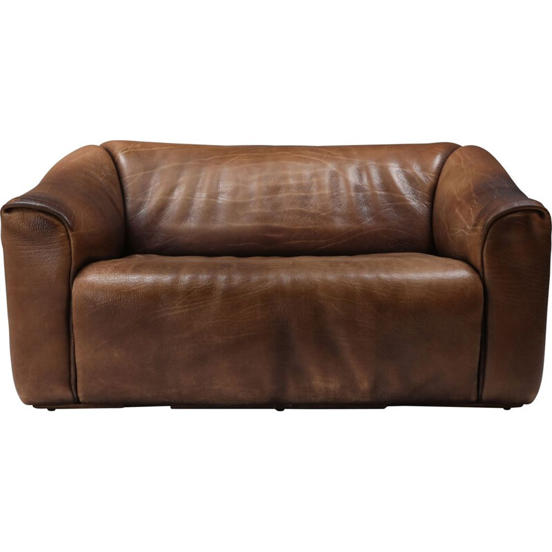 Vintage DS 47 brown Leather Sofa by De Sede, 1970s