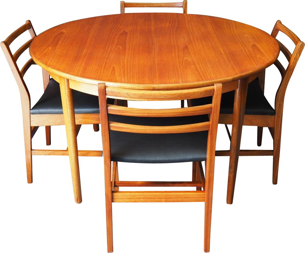 Vintage Dining Set With Extending Table By A Fh Furniture Design