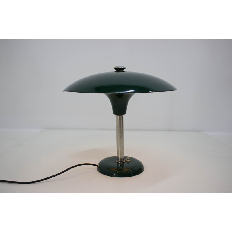 Vintage green Art Deco Bauhaus table lamp by Max Schumacher, Germany, 1930s