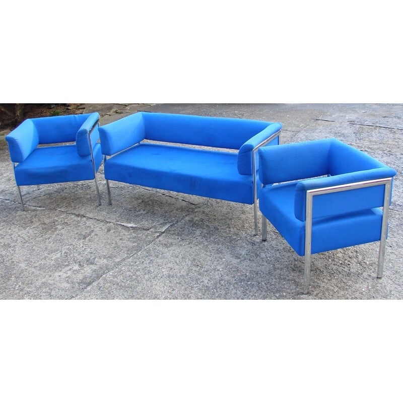 Vintage lounge set with 2 armchairs and a sofa by KOHL, Germany, 1990s