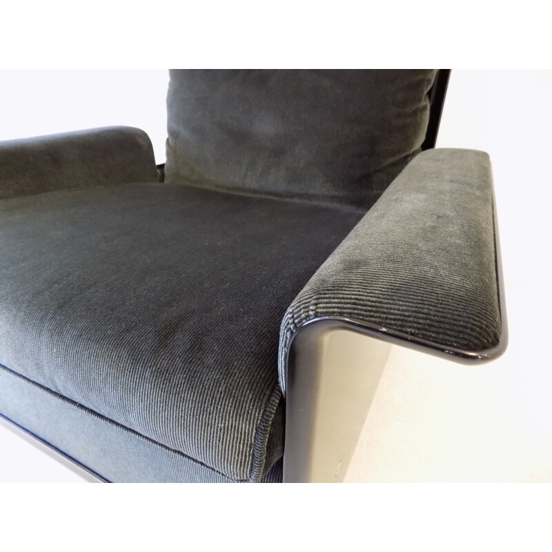 Vintage Vitsoe 620 greyblack lounge chair by Dieter Rams