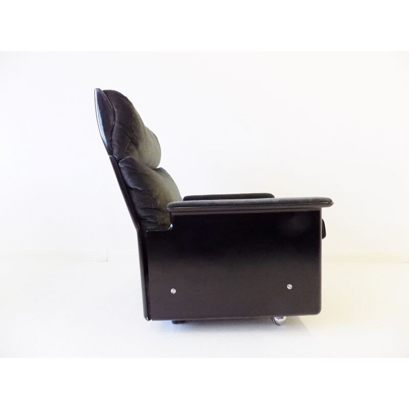 Vintage Vitsoe 620 greyblack lounge chair by Dieter Rams