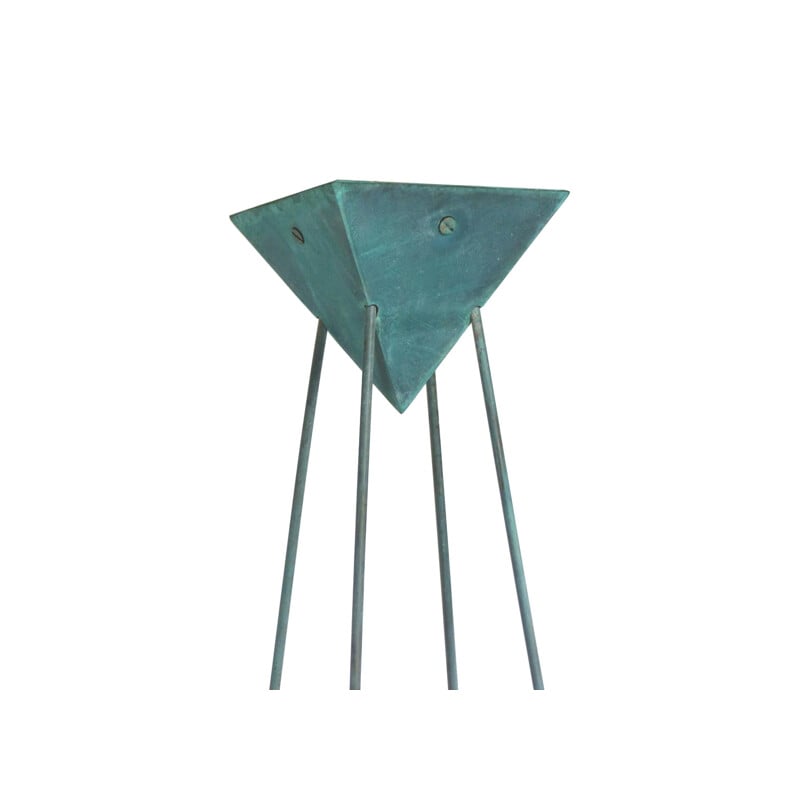 Vintage bronze and glass pendant by Elin Raaberg Nielsen for Vistosi Murano 