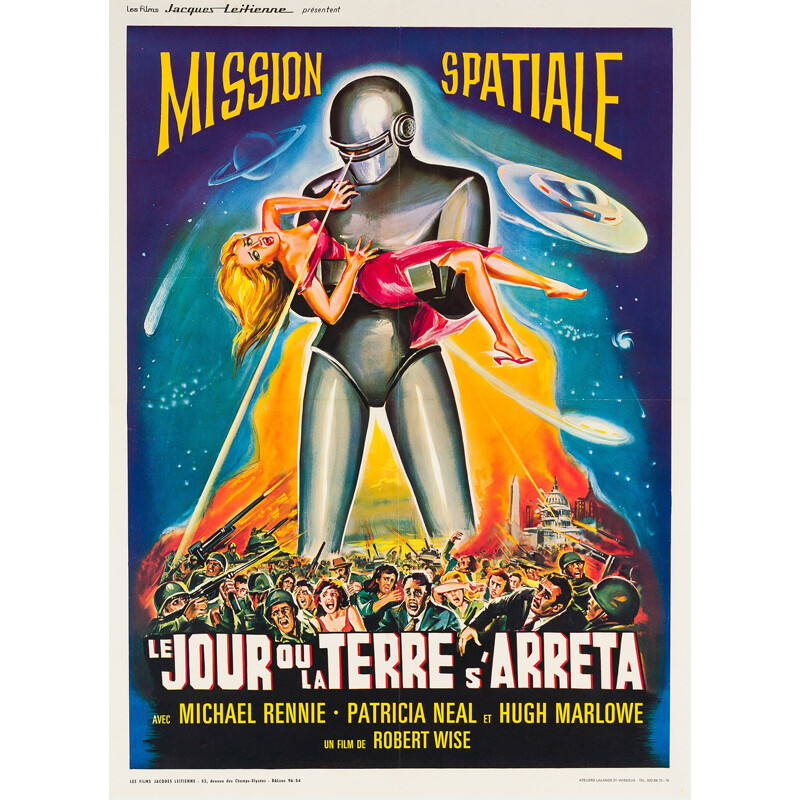  French "The Day the Earth Stood Still" film poster - 1960s