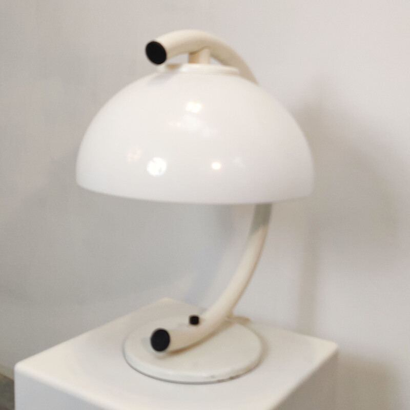 Vintage white mushroom desk lamp by Vrieland design