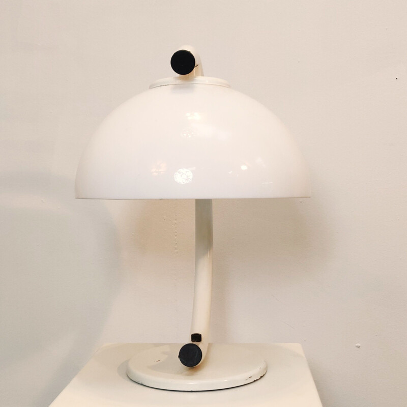 Vintage white mushroom desk lamp by Vrieland design