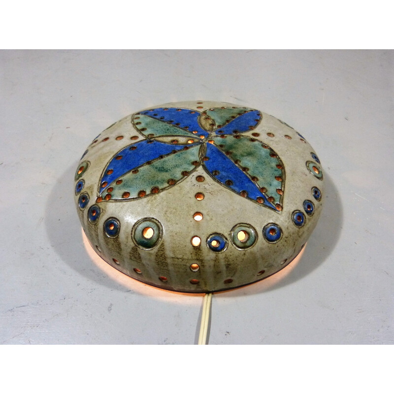 Vintage pottery wall lamp by Hannie Mein, 1960