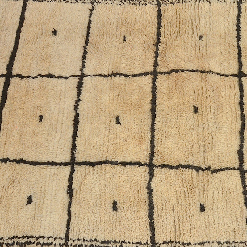 Azilal cream rug - 1970s