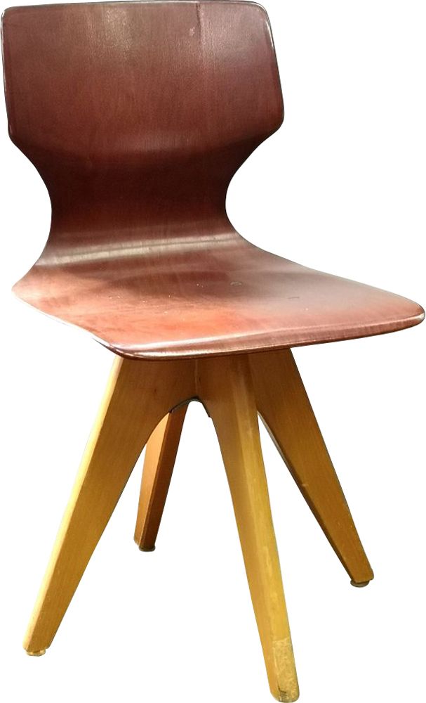 Design by Adam Stegner 1970/'s 1 of 5 Mid Century Dining Chairs by Flototto for Children Chair for Children Flototto Chair