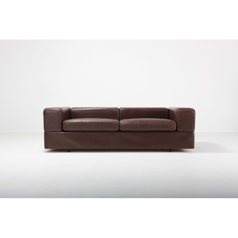 711 daybed in brown leather by Tito Agnoli  Mid-Century 1960s