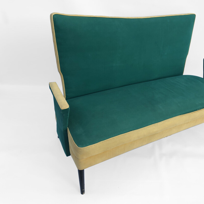 Mid Century Love Seat Sofa Custom MadeItalian 1950s