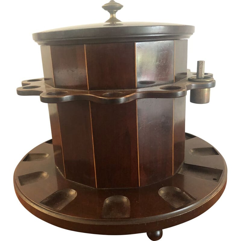 Vintage Dunhill art-deco mahogany tobacco box