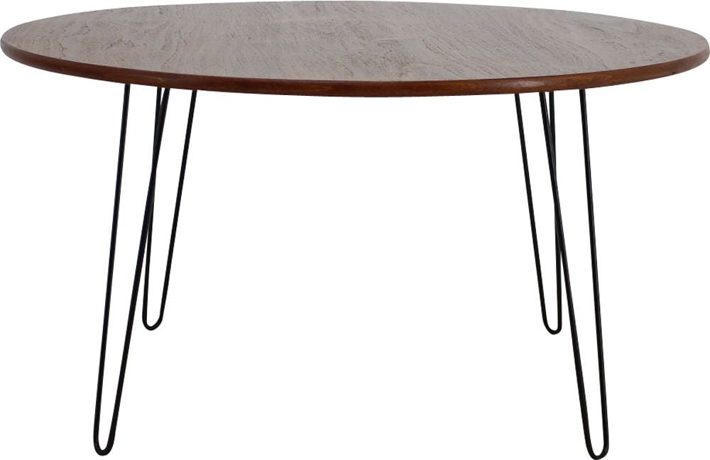 Vintage Round Teak Upcycled Coffee Table 1960s - Design Market