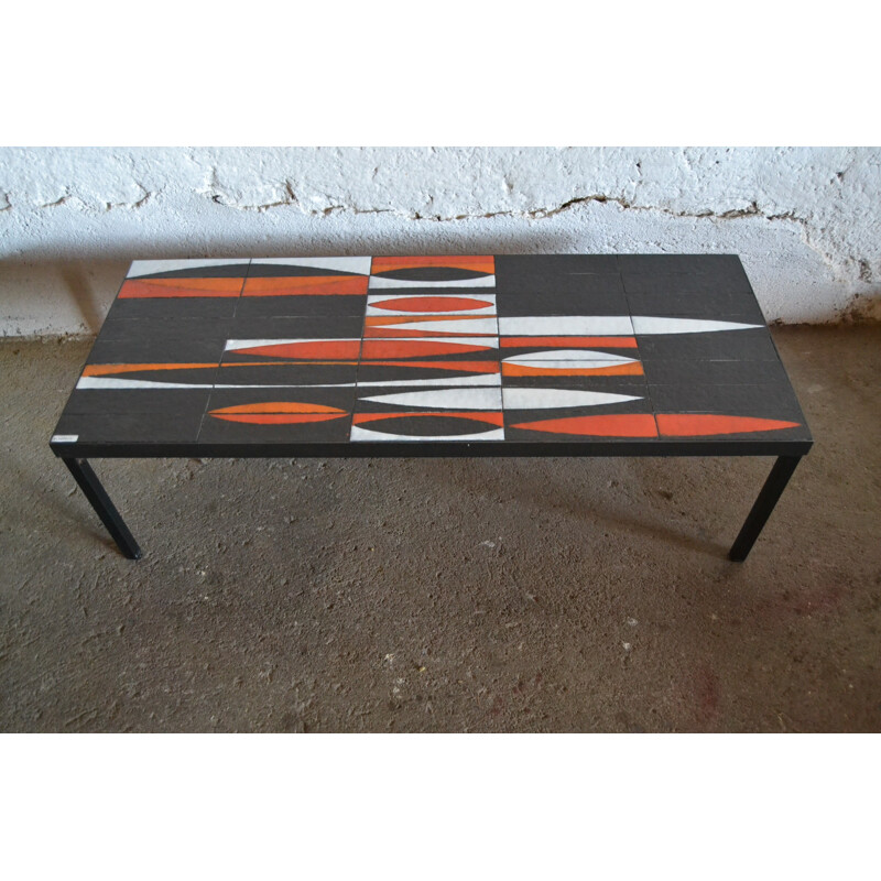 Coffee table "shuttle" Roger Capron - 1960s