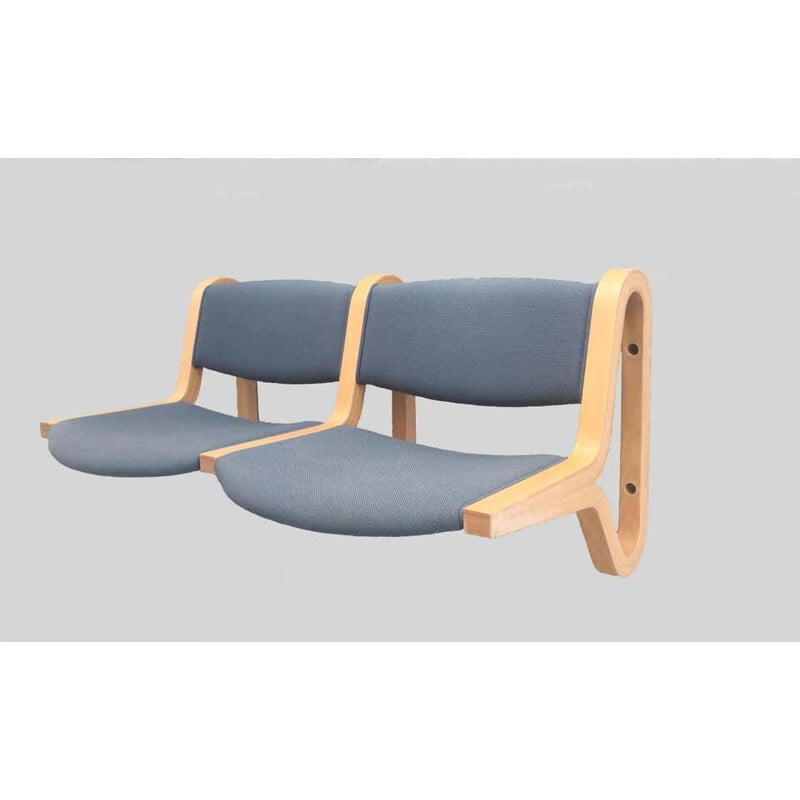 Vintage Wall Mounted 2 Seat Bench,  Rud Thygesen and Johnny Sørensen