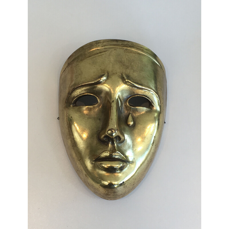 Vintage mask in Golden Ceramic 1970