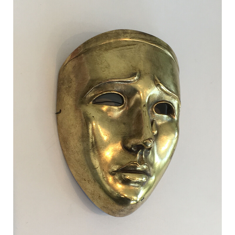 Vintage mask in Golden Ceramic 1970