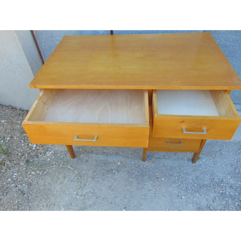 Vintage desk in light wood - 1960s