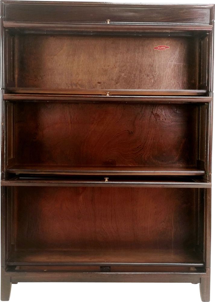 Vintage Antique N 3 Tier Barristers, Antique Barrister Bookcase Cabinet Design