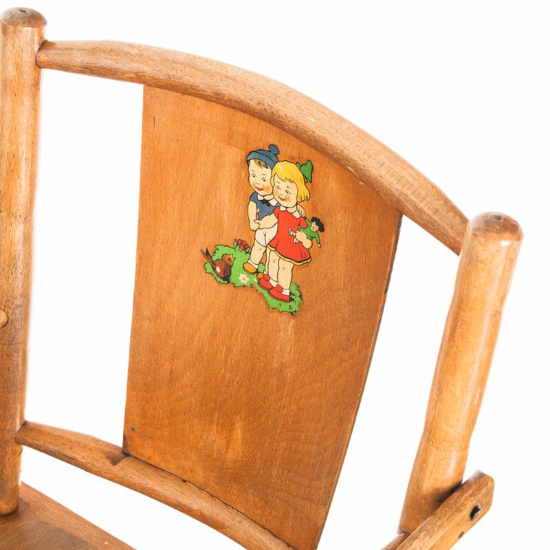 Vintage high chair for children Convertible France, 1950