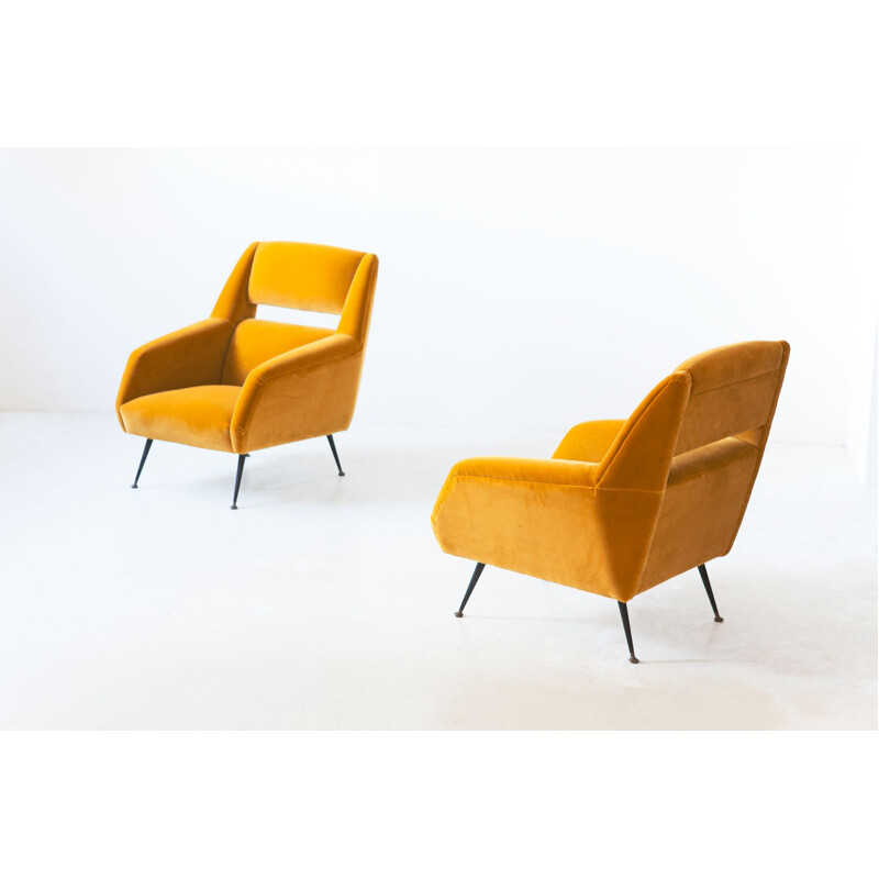 Pair of vintage armchairs by Gigi Radice 1950s