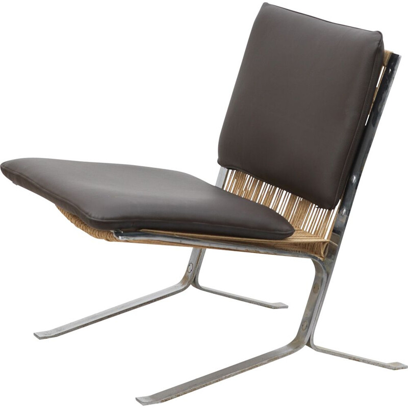 Vintage black Joker armchair by Olivier Mourgue for Airborne