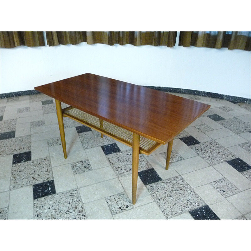 Mid-century coffee table in wood, Wilhelm KNOLL - 1960s