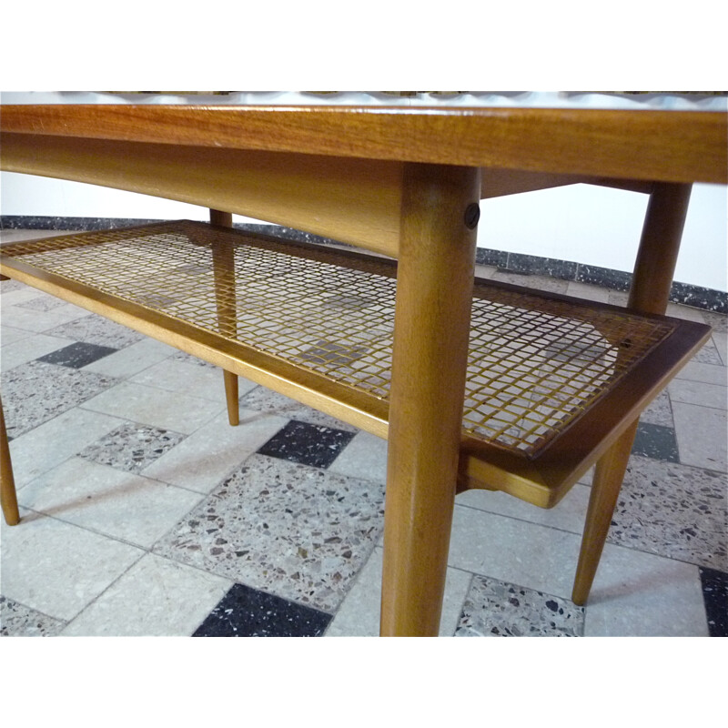 Mid-century coffee table in wood, Wilhelm KNOLL - 1960s