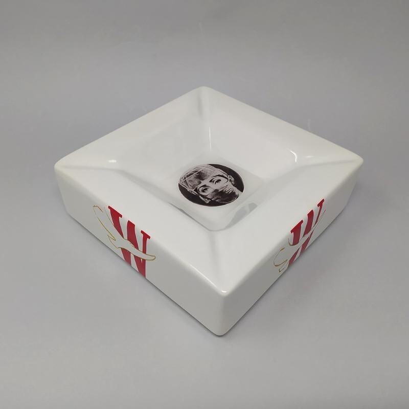 Vintage Fornasetti Porcelain Ashtray Empty Pocket by Piero Fornasetti for Winston 1970s