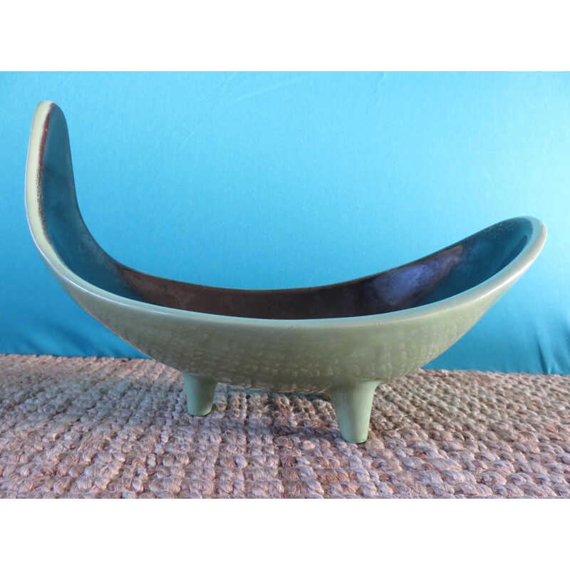 Big ovoid shaped bowl in ceramic - 1950s