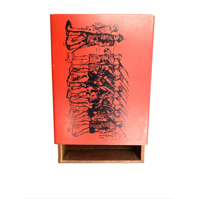 Vintage Piero Fornasetti Red Mahogany Cigars Box Italy 1950s