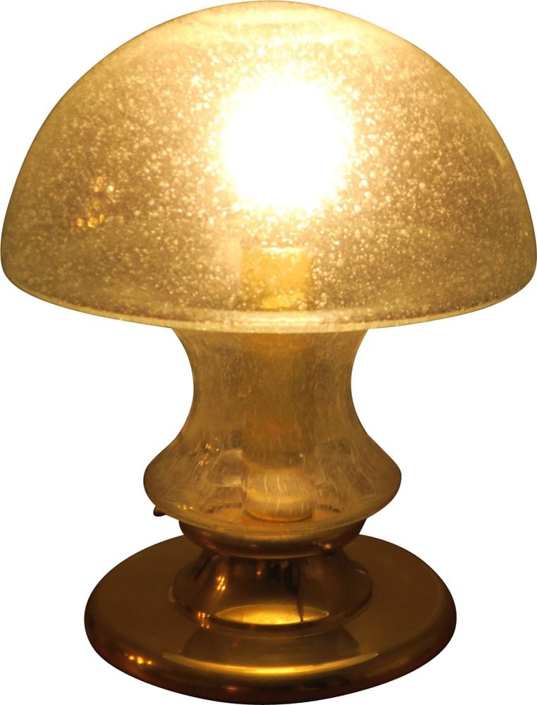 Vintage Doria Brass Table Lamp With, Bubble Glass Table Lamp