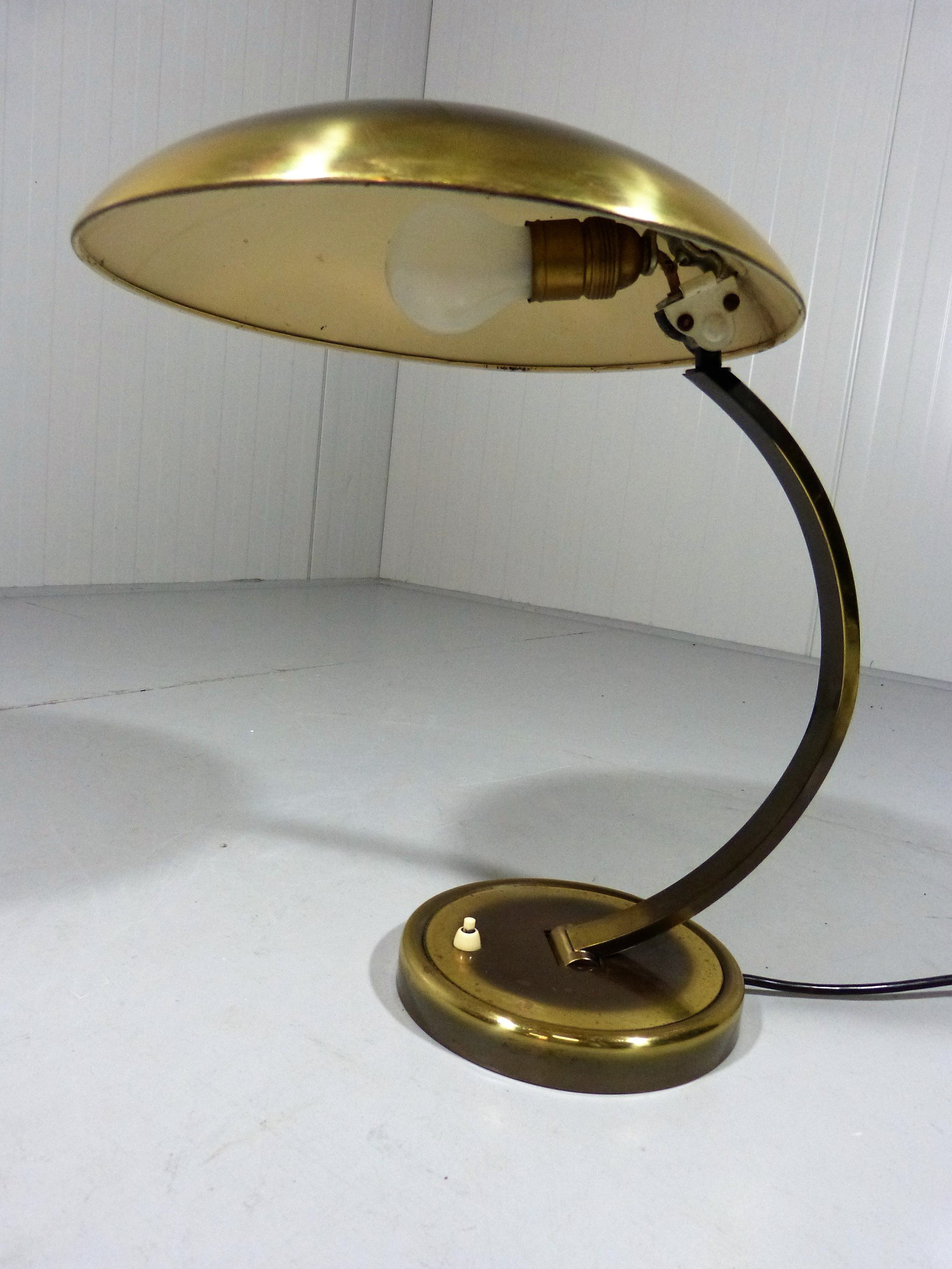 Kaiser Idell 6751 desk lamp in brass Christian DELL  1950s  Design  