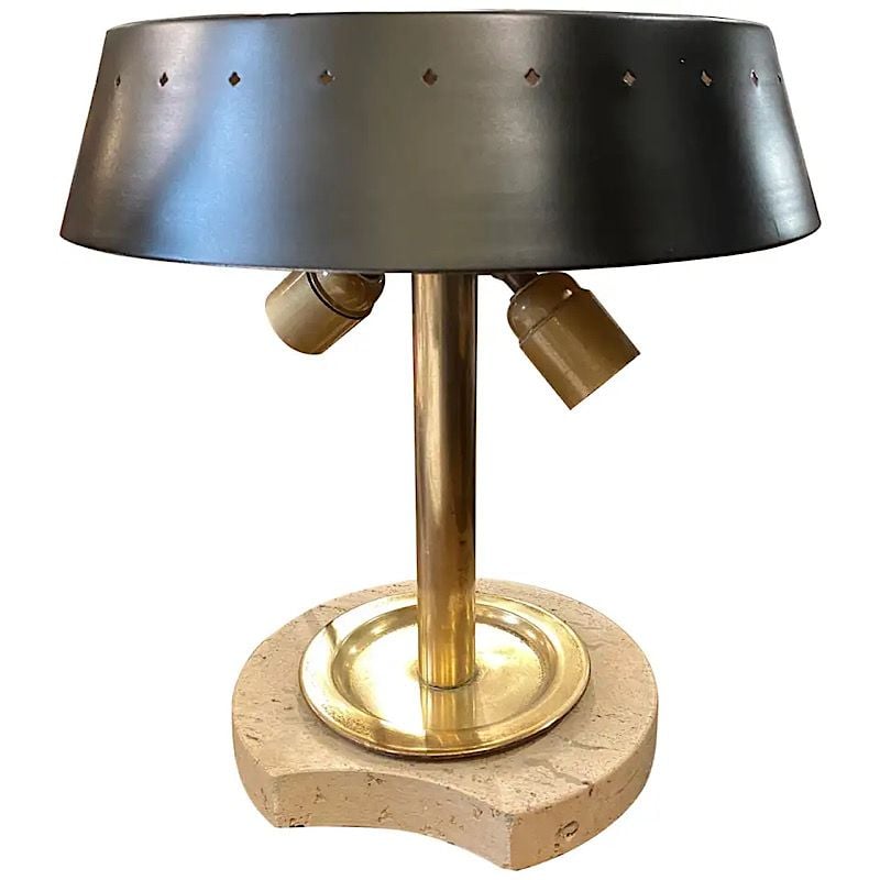 Brass Table Lamp Italian 1960s, Brass Table Lamp Modern