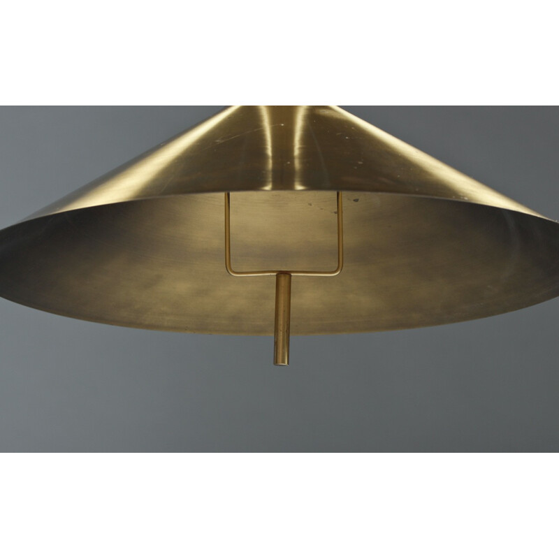 Danish brass pendant in brass with counter weight - 1960s