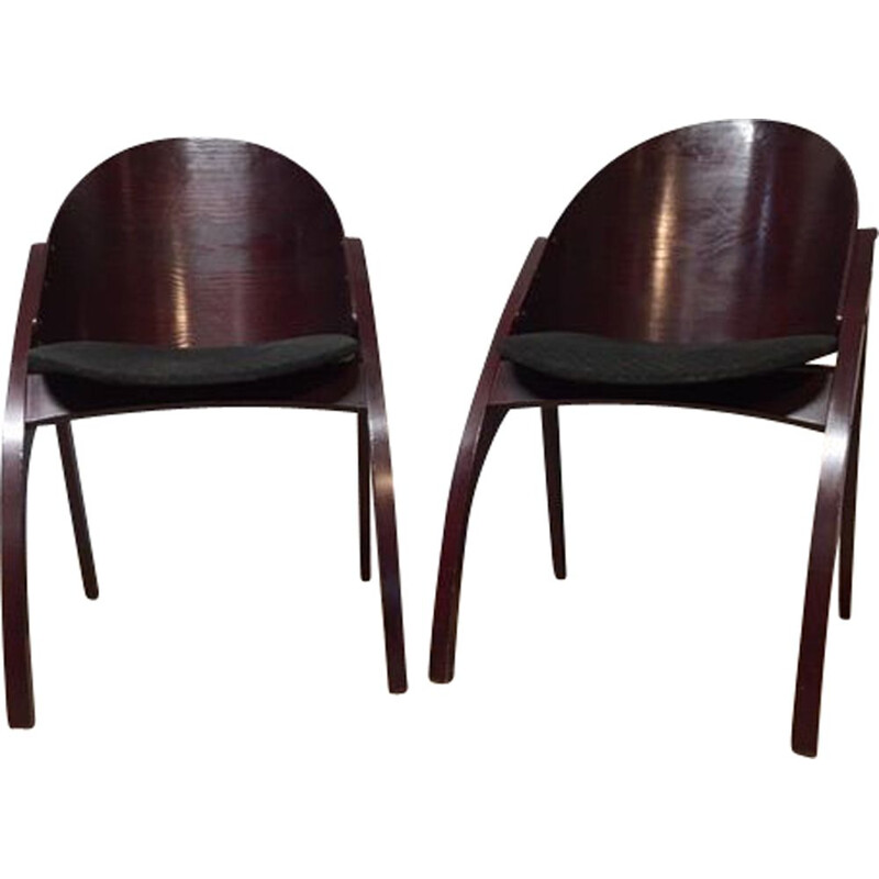 Pair of vintage armchairs by Pascal Mourgue & Memphis 1980s