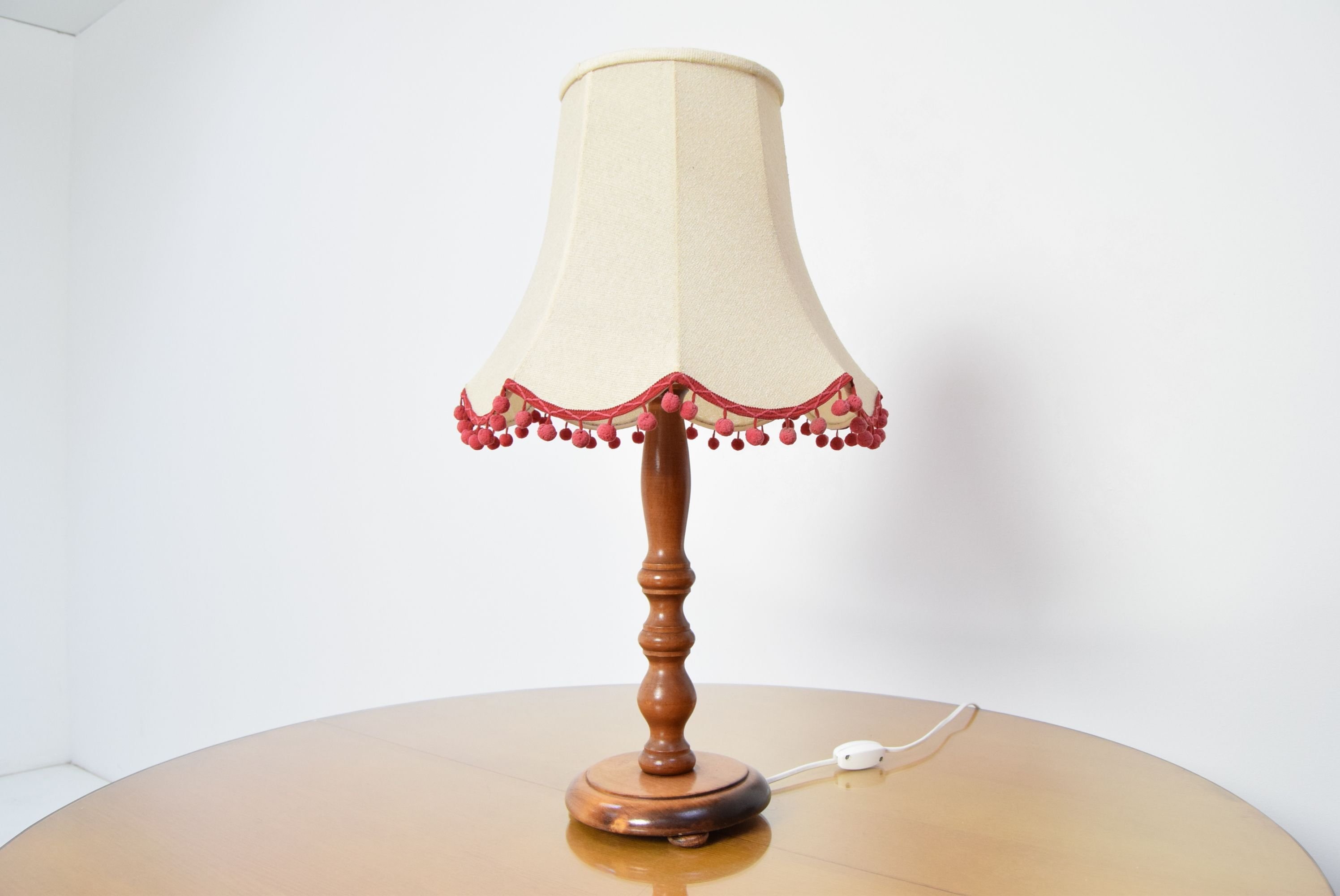 Mid Century Wood Table Lamp Fabric, Mid Century Wood Table Lamp
