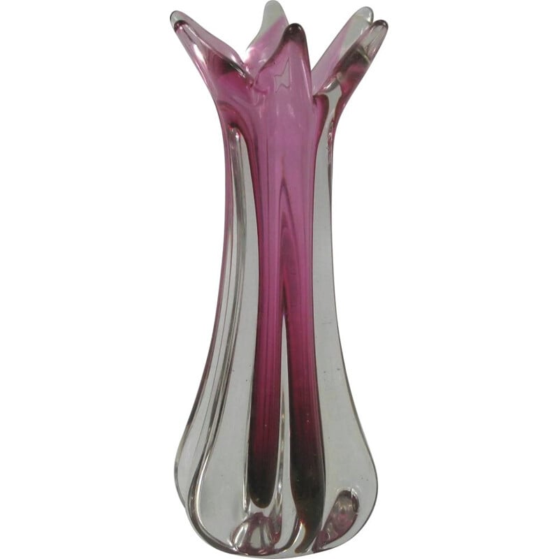 Mid-Century Murano Glass Vase from Fratelli Toso, Italy 1960s