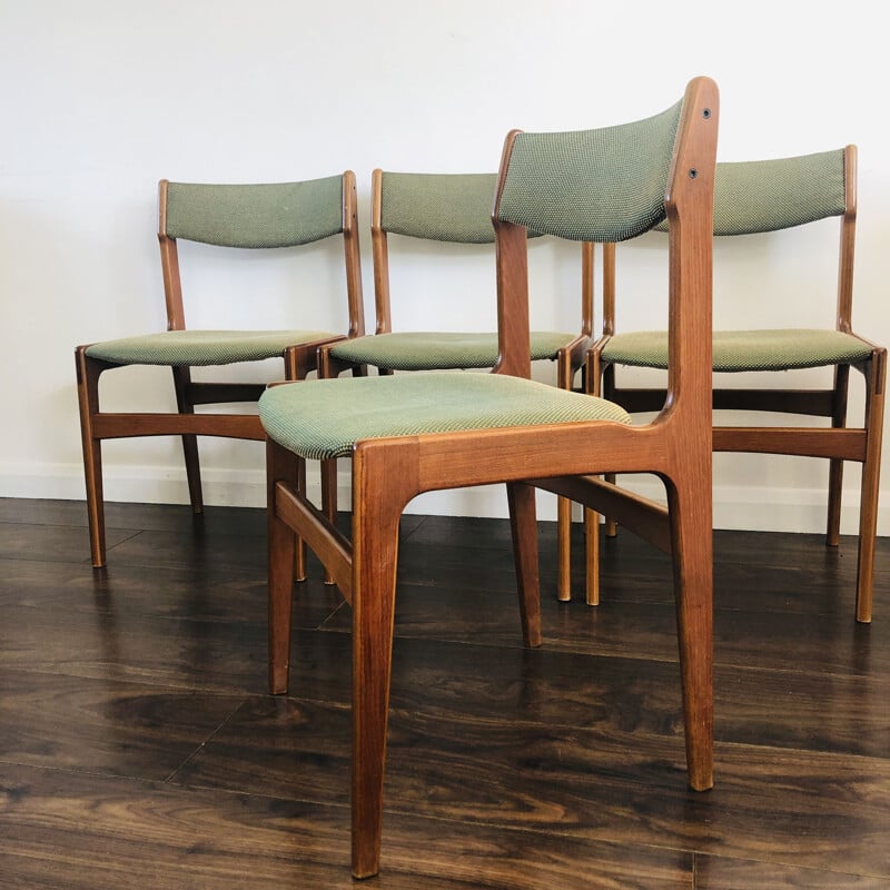 Vintage Dining Chairs By Erik Buch, Vintage Dining Chairs Set Of 4