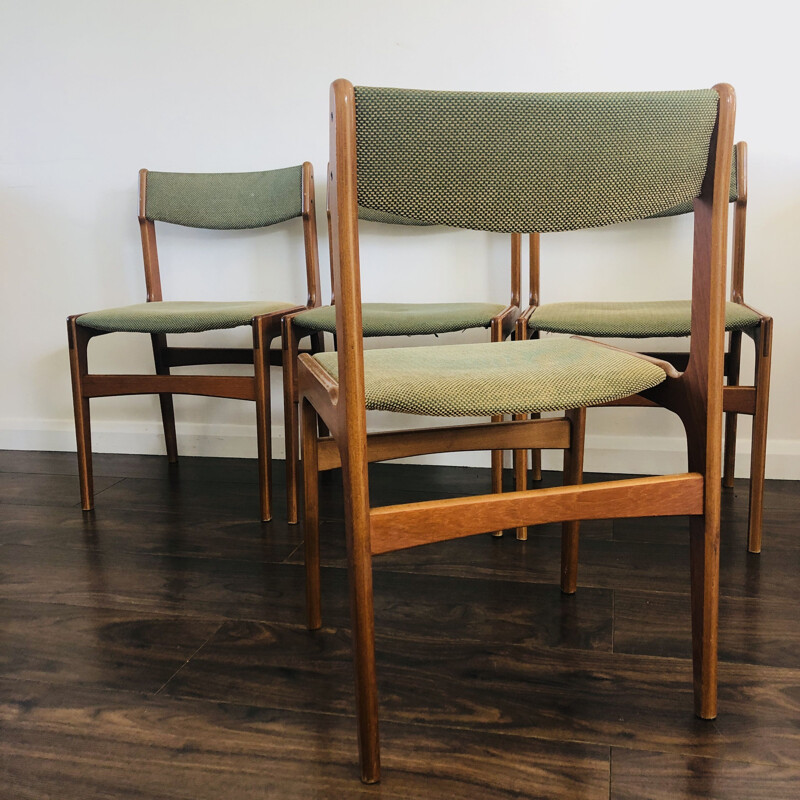 Vintage Dining Chairs By Erik Buch, Vintage Dining Chairs Set Of 4