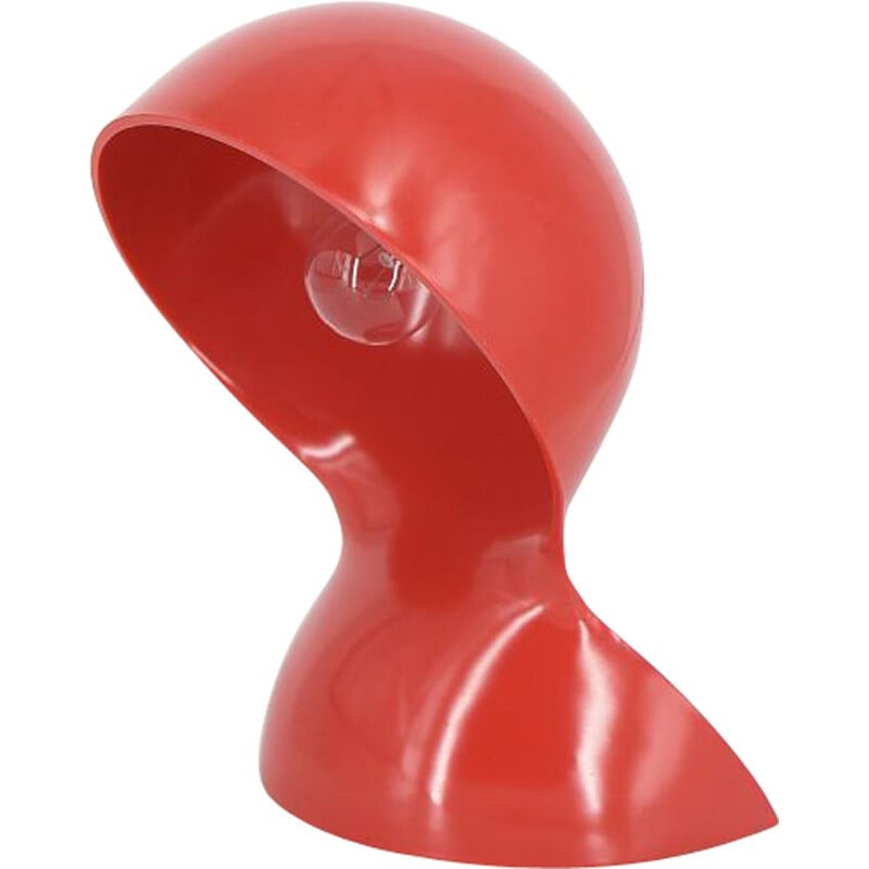 Vintage Red Dalù Table Lamp by Vico Magistretti for Artemide 1960s