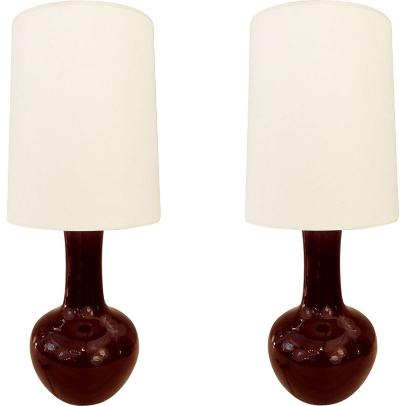 Pair of vintage lamps by Pol Chambost 1979
