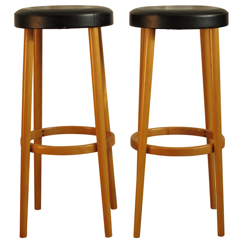 Pair of vintage stools - 50s