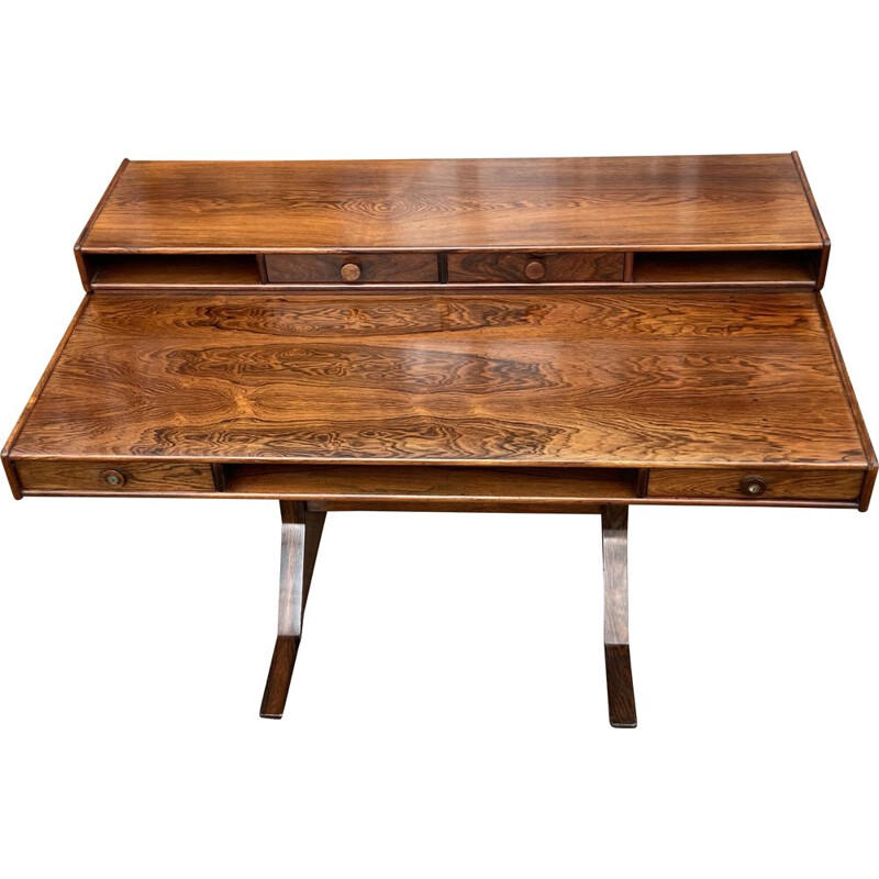Vintage Santos Rosewood Desk by Gianfranco Frattini for Bernini