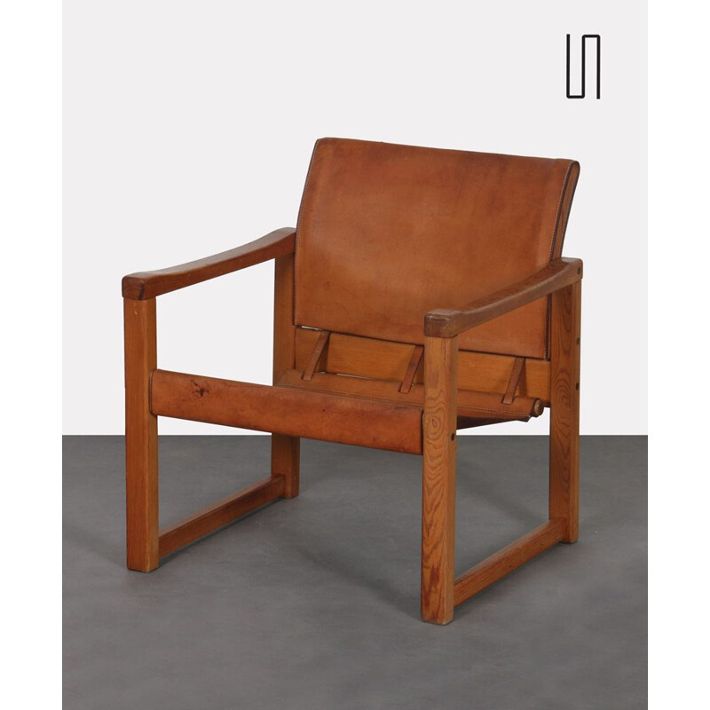 Vintage leather armchair by Karin Mobring for Ikea, model Diana, 1970
