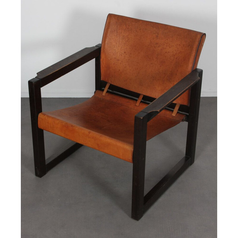 Vintage leather armchair by Mobring 1970s