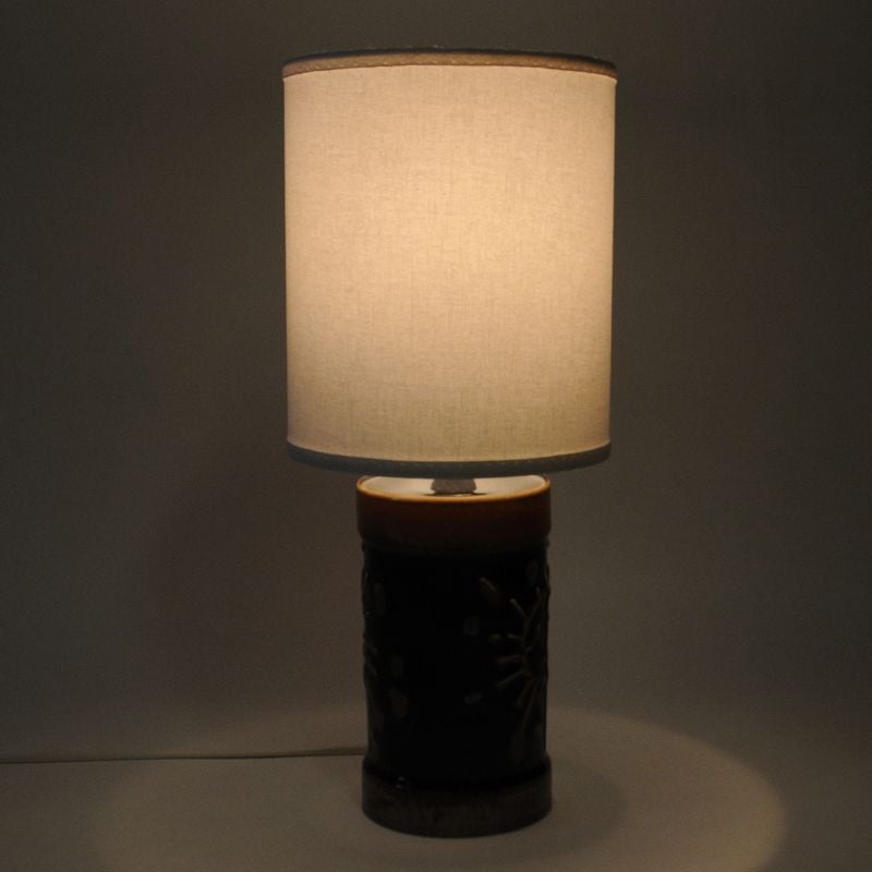 Vintage Brown Glazed Ceramic Table Lamp, Glazed Ceramic Table Lamps Vintage