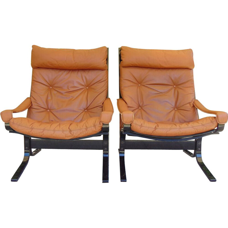 Pair of vintage armchairs by Ingmar relling
