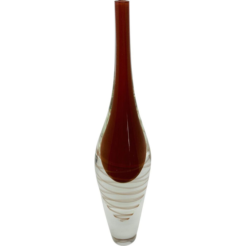 Vintage Murano glass vase by Seguso Vetri d'Arte 1960s
