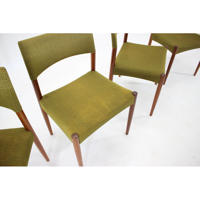 Set of 4 teak dining chairs vintage by Ejner Larsen & Aksel Bender-Madsen, 1960s